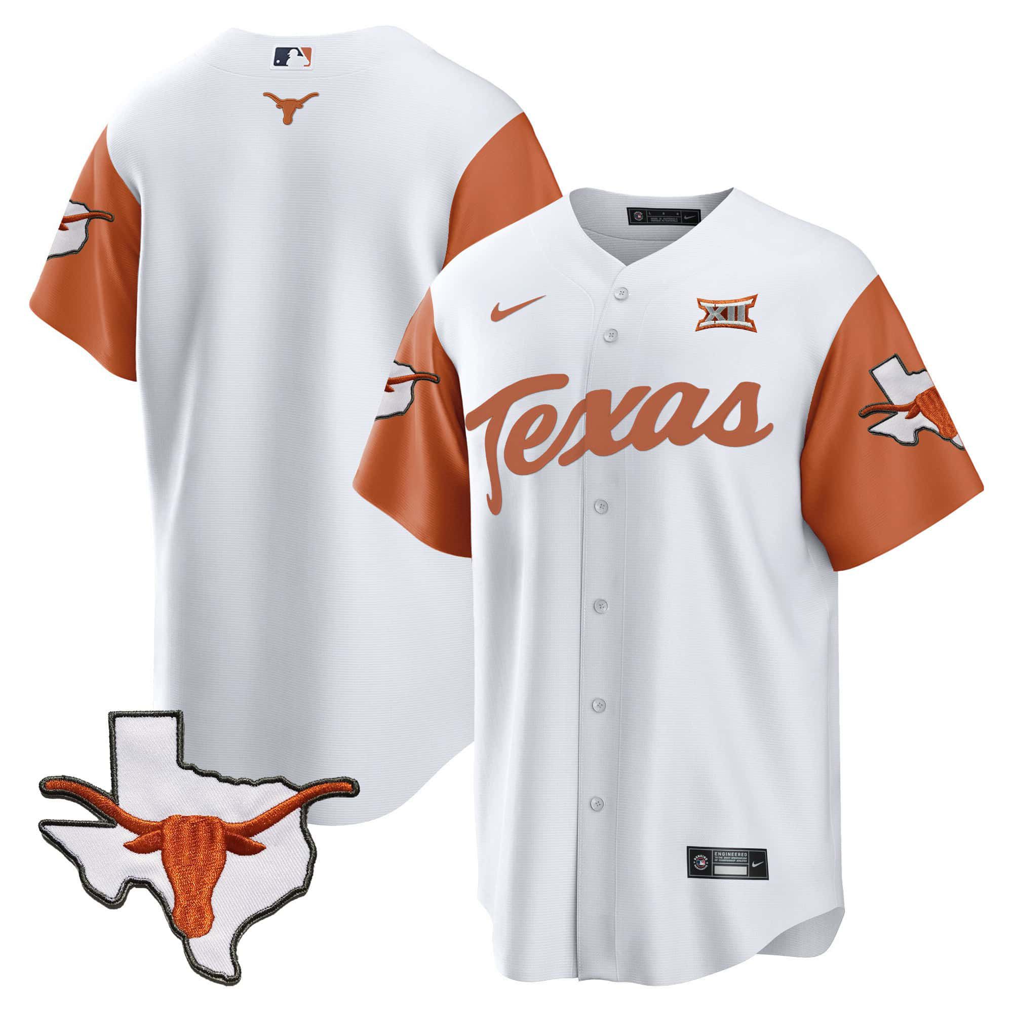 Men Texas Longhorns Blank White 2024 Baseball NCAA Jersey style 1->indianapolis colts->NFL Jersey